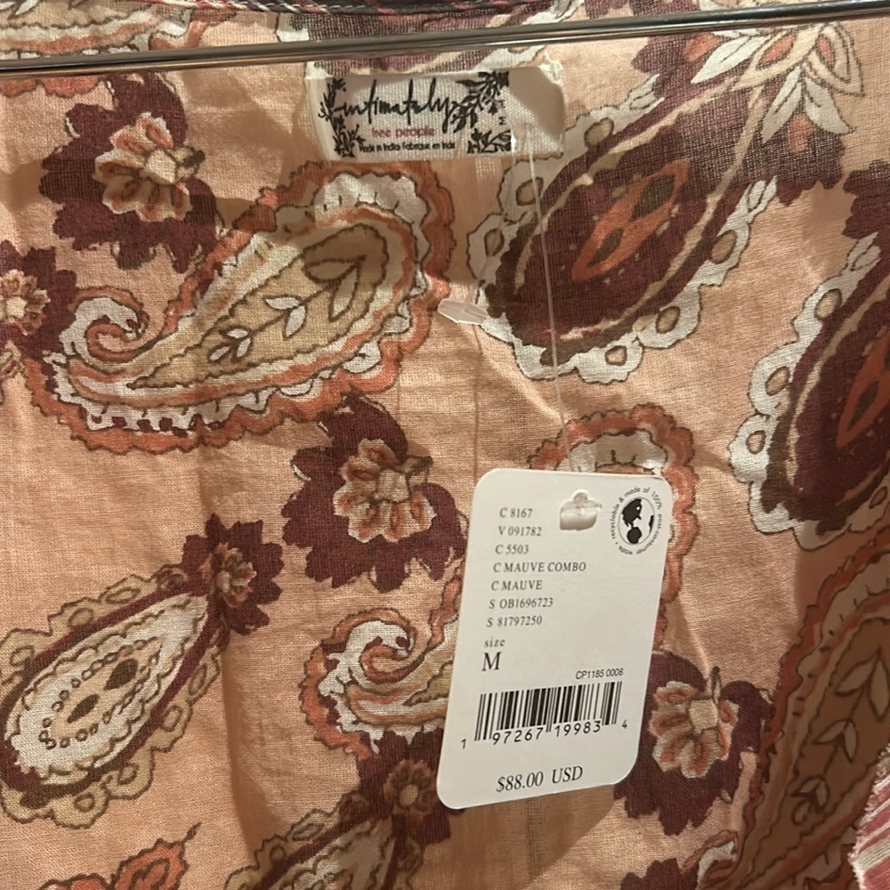 🎀 NWT FREE PEOPLE Watching Waves Print Romper medium - Picture 7 of 12